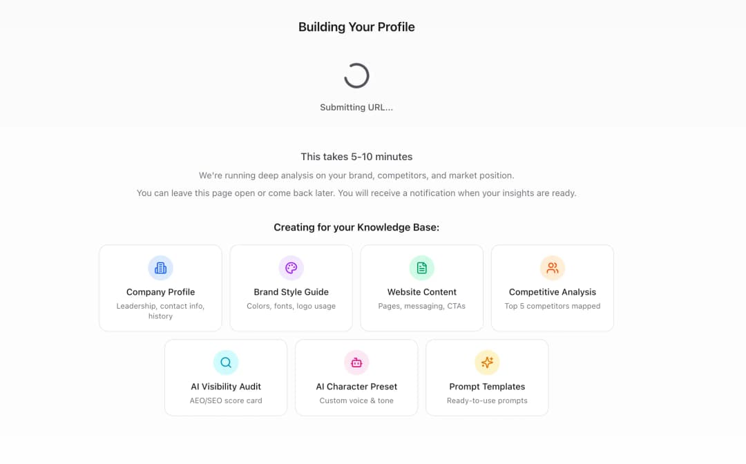 Automated deep research profile builder